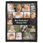 Modern Personalised 16 Photo Collage Custom Colour