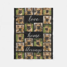 Modern Personalised 16 Photo Collage Custom Colour