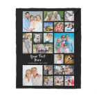 Modern Personalised 19 Photo Collage Black