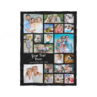 Modern Personalised 19 Photo Collage Black