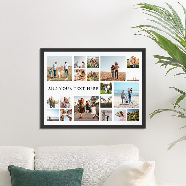 Modern Personalised 19 Photo Collage Poster (Creator Uploaded)