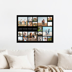 Modern Personalised 19 Photo Collage Poster
