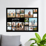 Modern Personalised 19 Photo Collage Poster<br><div class="desc">Create your own personalised photo collage poster featuring 19 of your favourite photos and custom text.</div>