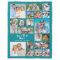 Modern Personalised 19 Photo Collage Teal