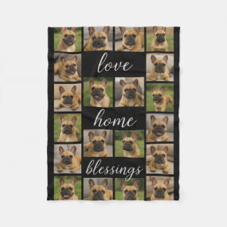 Modern Personalised 20 Photo Collage Custom Blanke Fleece Blanket