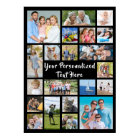 Modern Personalised 21 Photo Collage Custom Colour