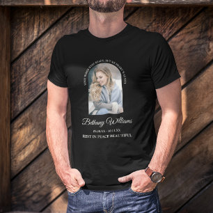 Modern Personalised Arch Photo Memorial T-Shirt