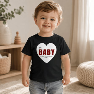 Modern Personalised Baby Heart T-Shirt