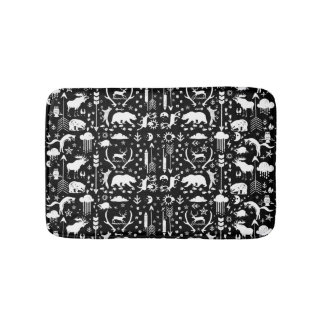 Modern Personalised Bear Fox Deer Boys Room Bath Mat