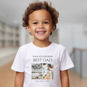 Modern Personalised Best Dad Photo Toddler T-Shirt