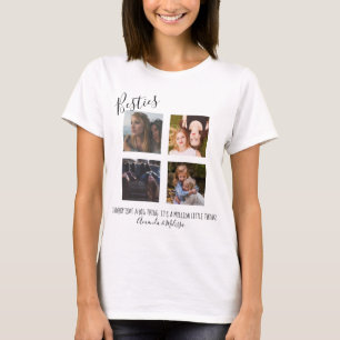 Modern   Personalised   Besties   4 Photo T-Shirt