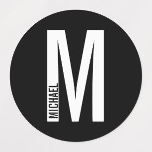 Modern Personalised Bold Monogram and Name