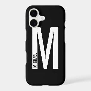 Modern Personalised Bold Monogram and Name