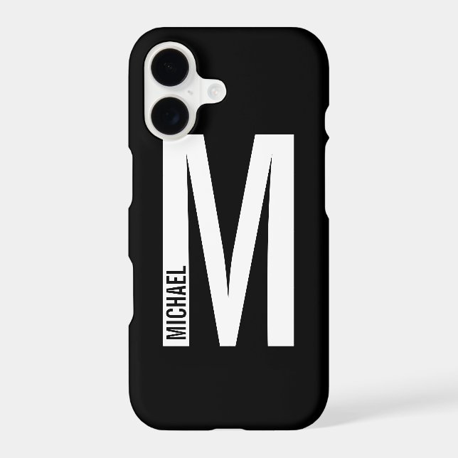 Modern Personalised Bold Monogram and Name (Back)