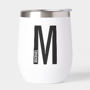 Modern Personalised Bold Monogram and Name