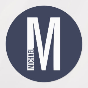 Modern Personalised Bold Monogram and Name