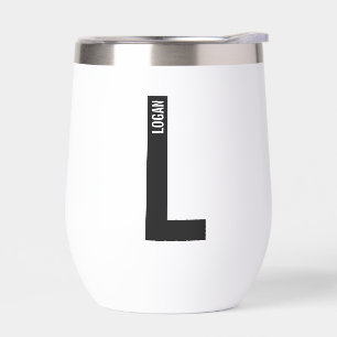 Modern Personalised Bold Monogram and Name