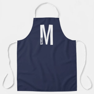 Modern Personalised Bold Monogram and Name Apron