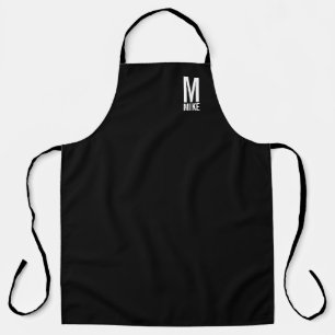 Modern Personalised Bold Monogram and Name Apron