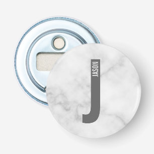 Modern Personalised Bold Monogram and Name Bottle Opener