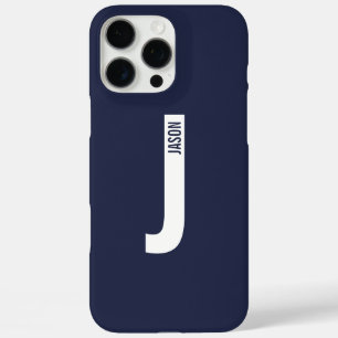 Modern Personalised Bold Monogram and Name iPhone 16 Pro Max Case