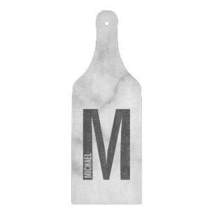 Modern Personalised Bold Monogram and Name Cutting Board