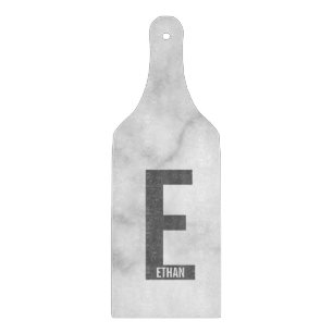 Modern Personalised Bold Monogram and Name Cutting Board