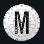 Modern Personalised Bold Monogram and Name Dartboard<br><div class="desc">Modern Monogram Design featuring personalised monogram letter "M" and name in modern bold sans serif font style.

Perfect gift for him,  father's day gift and more.</div>