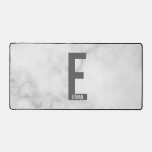 Modern Personalised Bold Monogram and Name Desk Mat