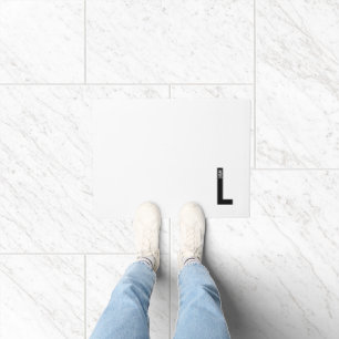 Modern Personalised Bold Monogram and Name Doormat