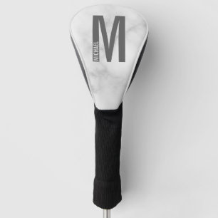Modern Personalised Bold Monogram and Name Golf Head Cover