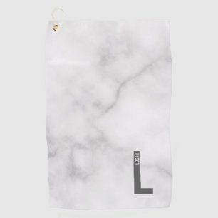 Modern Personalised Bold Monogram and Name Golf Towel