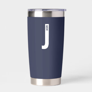 Modern Personalised Bold Monogram and Name Insulated Tumbler