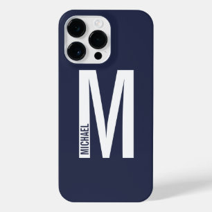 Modern Personalised Bold Monogram and Name iPhone  14 Pro Max Case