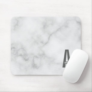 Modern Personalised Bold Monogram and Name Mouse Mat
