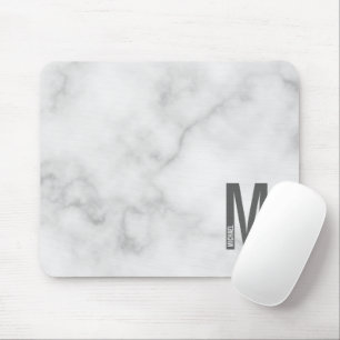 Modern Personalised Bold Monogram and Name Mouse Mat