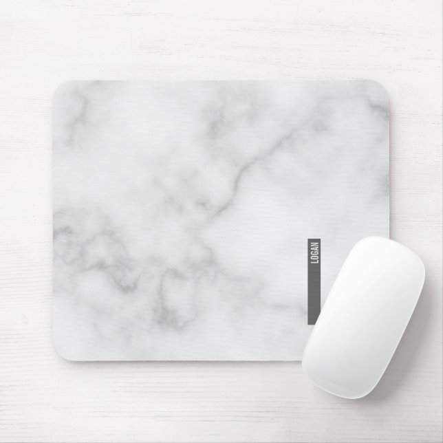 Modern Personalised Bold Monogram and Name Mouse Mat (With Mouse)