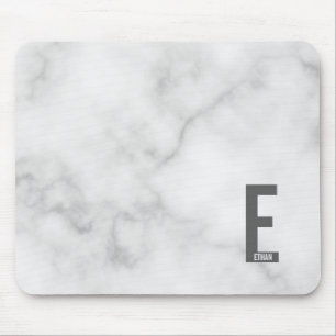 Modern Personalised Bold Monogram and Name Mouse Mat