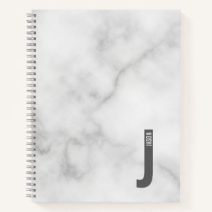 Modern Personalised Bold Monogram and Name Notebook