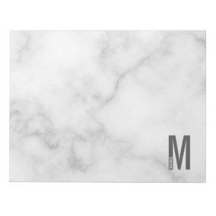 Modern Personalised Bold Monogram and Name Notepad