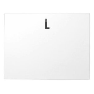 Modern Personalised Bold Monogram and Name Notepad