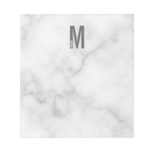 Modern Personalised Bold Monogram and Name Notepad