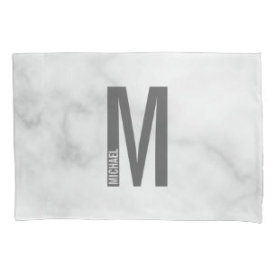 Modern Personalised Bold Monogram and Name Pillowcase
