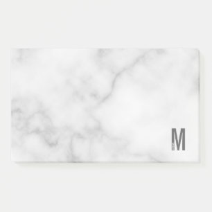 Modern Personalised Bold Monogram and Name Post-it Notes