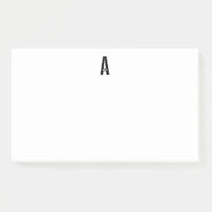 Modern Personalised Bold Monogram and Name Post-it Notes