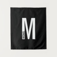 Modern Personalised Bold Monogram and Name