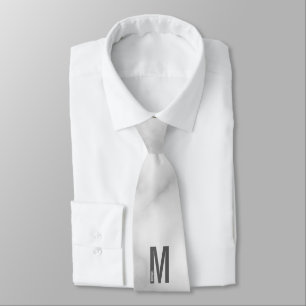 Modern Personalised Bold Monogram and Name Tie