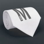 Modern Personalised Bold Monogram and Name Tie<br><div class="desc">Modern Monogram Design featuring personalised monogram letter "M" and name in modern bold sans serif font style.

Perfect gift for him,  father's day gift,  groomsman gift and more.</div>