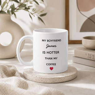 Modern Personalised Boyfriend Coffee Mug