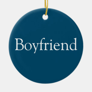 Modern Personalised Boyfriend Definition Fun Blue Ceramic Tree Decoration